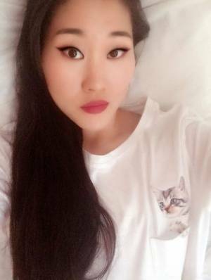 Hot Asian teen Katana takes a selfie to flaunt her pretty face & hot body on fangals.org