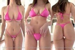 Christina Khalil Pink Bikini Tease Video Leaked on fangals.org