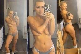 Lindsey Pelas Topless Mirror Selfie Video on fangals.org