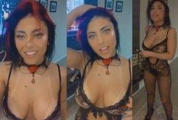 Ana Lopes Lewd Black Lingerie Dance Video on fangals.org