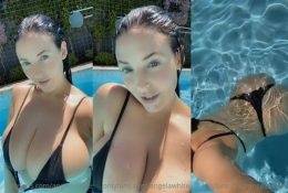 Angela White OnlyFans Teasing You in Pool Video on fangals.org