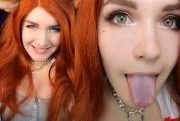 KittyKlaw ASMR Red Furry Lens licking & Mouth Sounds on fangals.org