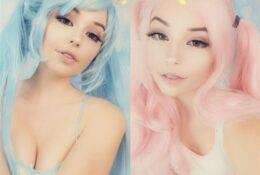 Belle Delphine Blue & Pink hair Snapchat Photoshoot on fangals.org