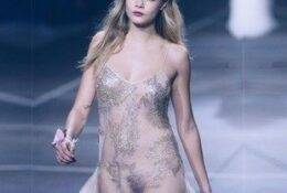 Cara Delevingne Pussy Slip See Through Dress on fangals.org