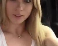 Cute Blonde Squirts in Car on fangals.org