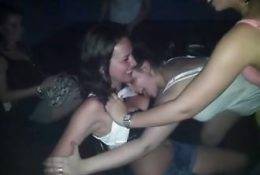 She gets her boobs eaten by friends in nightclub! on fangals.org