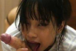 Asian teen Gagging Big White Cock on fangals.org