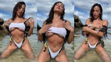 Ana Cheri Nude Teasing at Beach Video Leaked on fangals.org