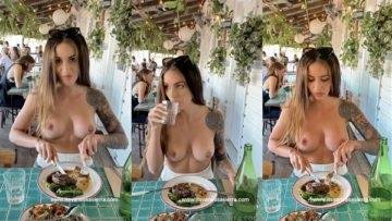 Vanessa Sierra Nude Boobs Showing in Public Restaurant Video Leaked on fangals.org