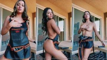 Arianny Celeste Nude in Carpenter Dress Teasing Video Leaked on fangals.org