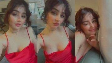 Mia Alves Teasing in Red Dress Video Leaked on fangals.org