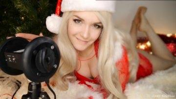 KittyKlaw ASMR Santa Girl Licking, Mouth Sounds, Triggers Patreon Video on fangals.org