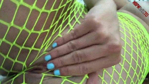 BuffBihhBandittt teasing her titties and ass in neon fishnet stockings porn videos on fangals.org