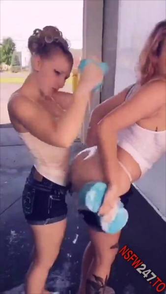 Asia Riggs & Audrey Spocket sexy car wash snapchat premium xxx porn videos on fangals.org