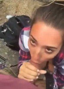 Blowjob Outdoor with Cum in Mouth on fangals.org