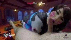 Overwatch D.va Plays To Win Cosplay Pov Blow Job Gabby Monroe Cum Swallow on fangals.org