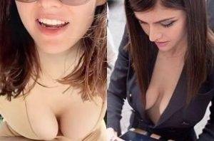 Alexandra Daddaria Candid Close-Up Cleavage Compilation on fangals.org