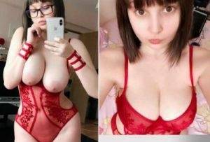 Hidori Rose Nude Red Lacy Lingerie Photos thothub on fangals.org