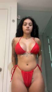 Malu Trevejo Red Lingerie Onlyfans Leaked Video thothub on fangals.org