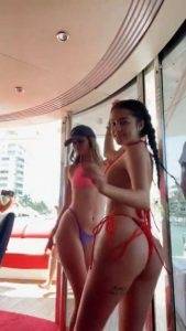 Malu Trevejo Red Lingerie Dancing thothub on fangals.org