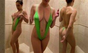 Christina Khalil Nude Shower Slingkini Video Leaked thothub on fangals.org