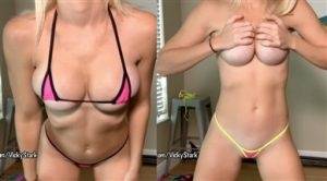 Vicky Stark NSFW Neon Micro Bikini Video on fangals.org