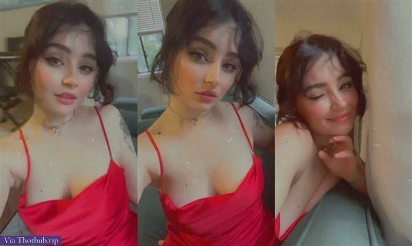 Mia Alves Teasing in Red Dress Video on fangals.org