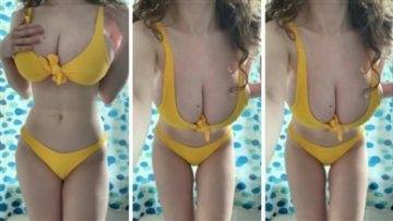 Tina Kye Yellow bikini Nude Video on fangals.org