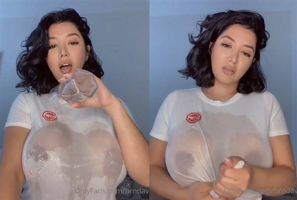 Brenda Vanessa Nude See Through Wet Shirt Video Leaked on fangals.org