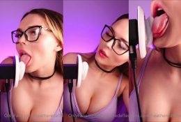 HeatheredEffect Close Up Ear Eating ASMR Video Leaked on fangals.org