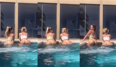 Carolina Samani Nude Ass Twerking in Pool Video Premium on fangals.org