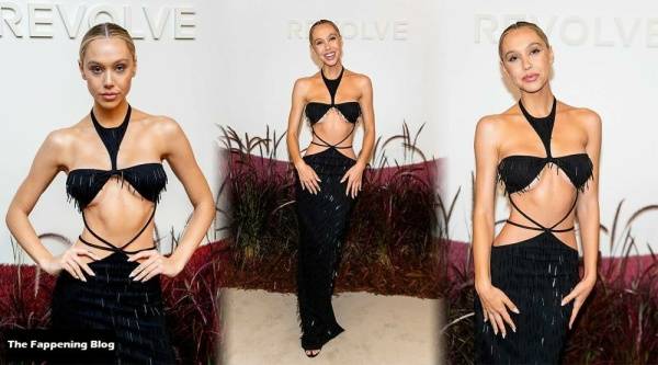 Alexis Ren Displays Her Sexy Tits & Waist at the Revolve Event in Manhattan on fangals.org