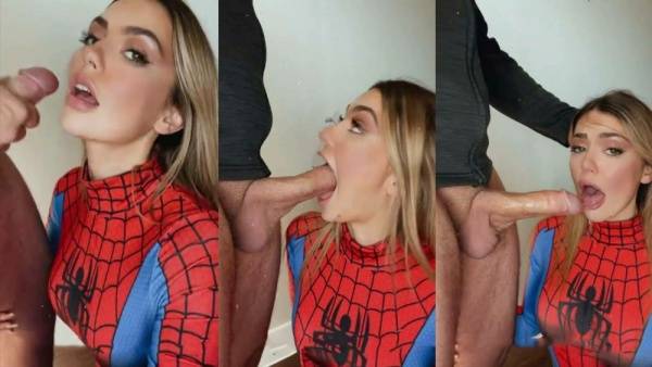 Olivia Mae Spider Girl Cosplay Face Fucked Video on fangals.org