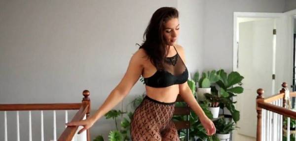 Florina Fitness Topless Nude Fishnet Sexy Youtuber Video on fangals.org