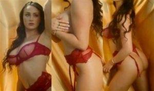 Jessica Bartlett Nude Red Lingerie Teasing Video Leaked thothub on fangals.org