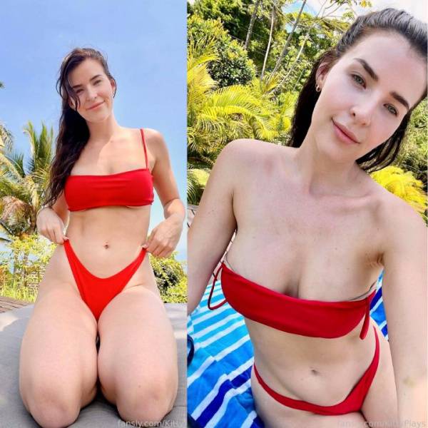 KittyPlays Red Bikini On Vacation Full Set Leaked - Usa on fangals.org