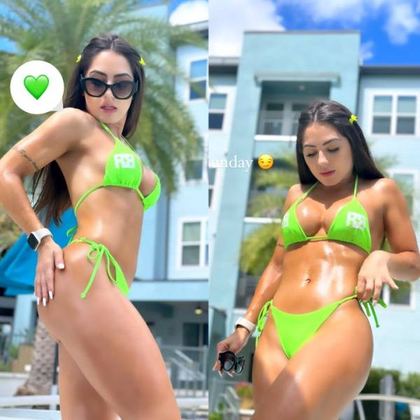 Giovanna Eburneo Green Bikini Posing Video Leaked - Brazil on fangals.org